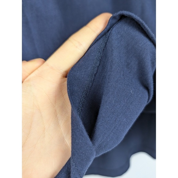 Susan Graver Navy Blue Skirt Drawstring Pockets L Athleisure Casual Boho Comfort - Picture 7 of 10